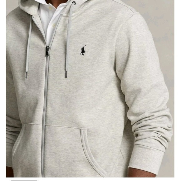 Polo Ralph Lauren Other - Polo Ralph Lauren Mens L Full Zip Hoodie Gray Heather Pony Logo VERY NICE!